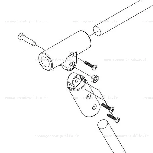 Pièce de connexion articulé pour filet d’aire de jeu